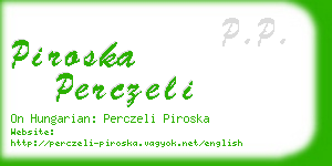 piroska perczeli business card